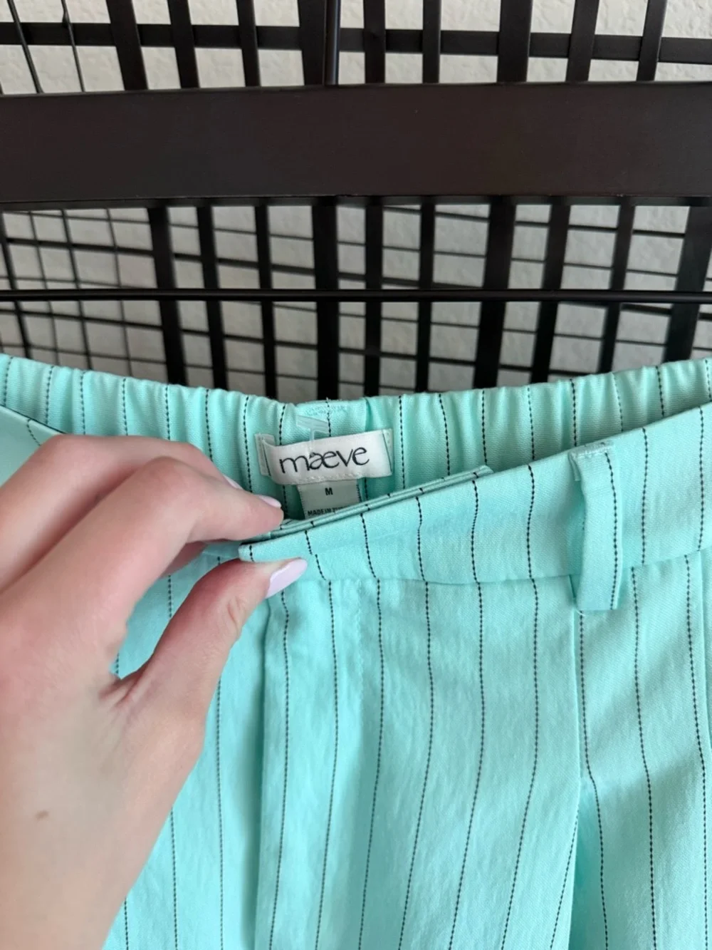 Anthropologie The Avery Pinstripe Wide-Leg Trousers by Maeve - Picture 6 of 7